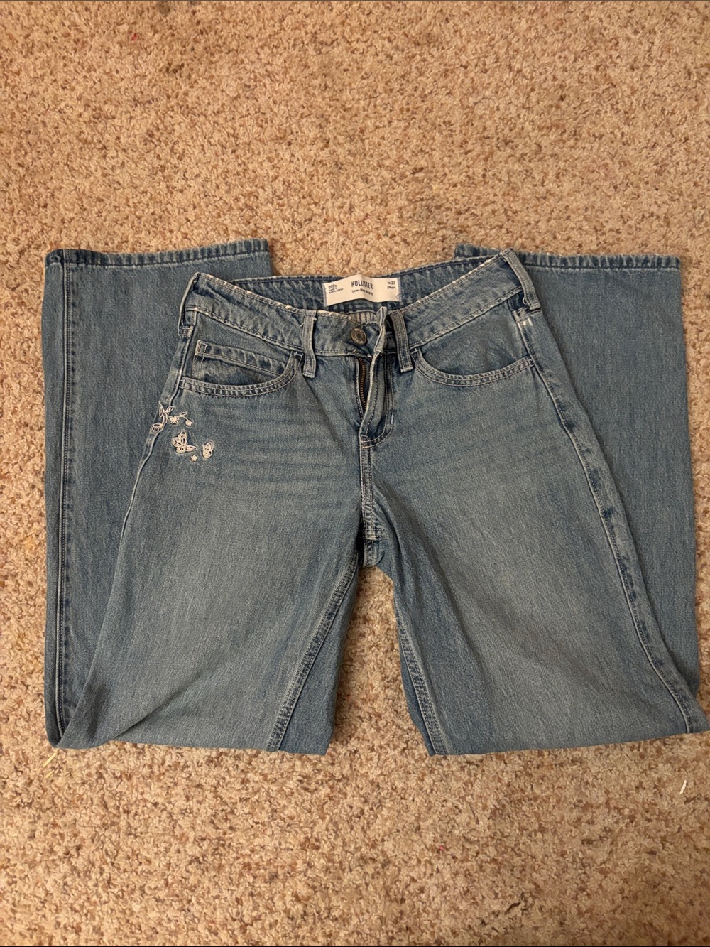 Hollister Light Blue Wide Leg Jeans